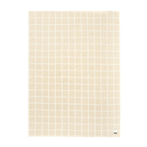Beige checkered blanket on a white background