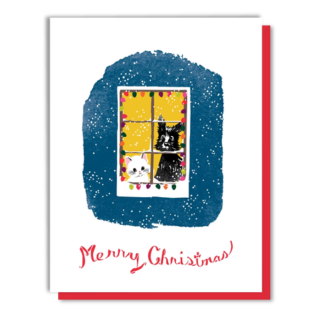 'Dog & Cat Christmas' Card