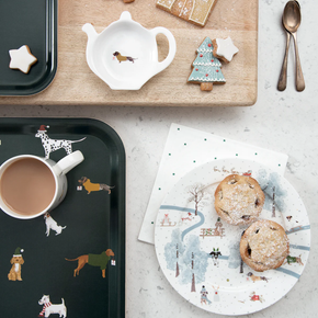 Sophie Allport Christmas Dogs Tea Bag Tidy