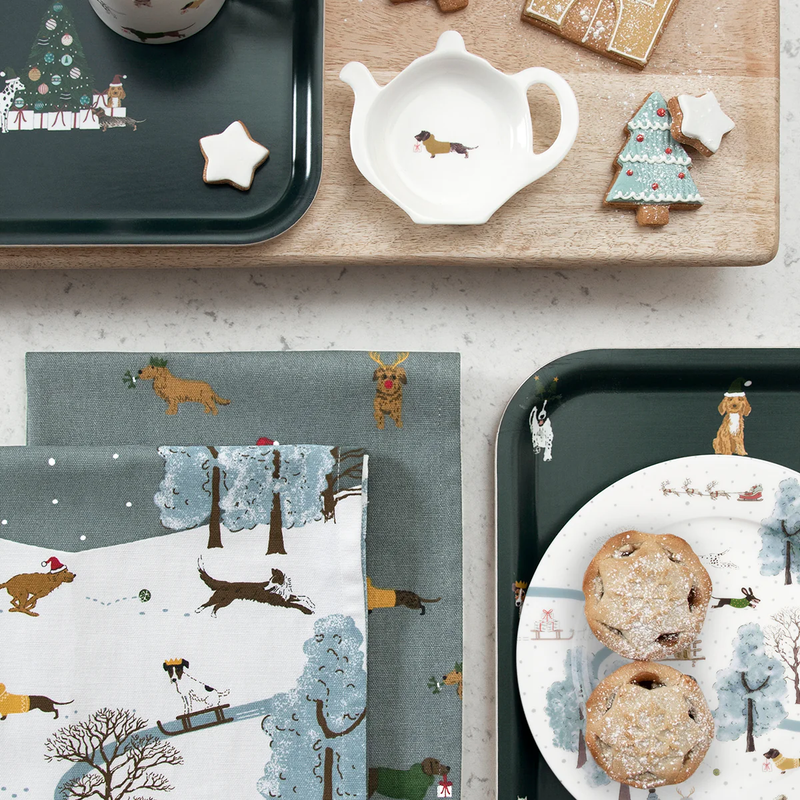 Sophie Allport Christmas Dogs Tea Bag Tidy