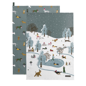 Sophie Allport Christmas Dogs Tea Towels