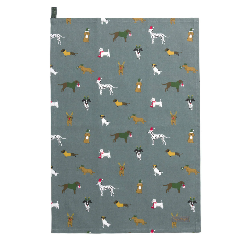 Sophie Allport Christmas Dogs Tea Towels