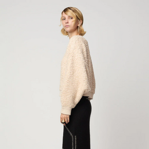 Atelier Delphine Chunky Loop Cotton Balloon Sleeve Sweater