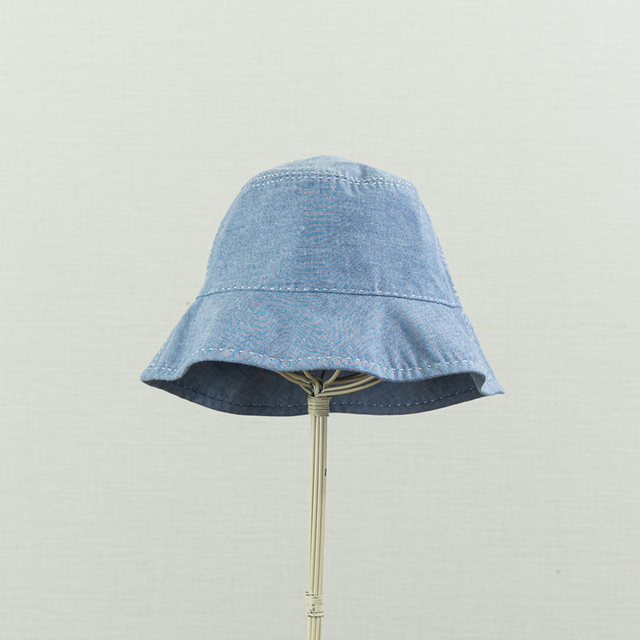Tsuyumi Cotton Dungaree Sashiko Stitched Bucket Hat