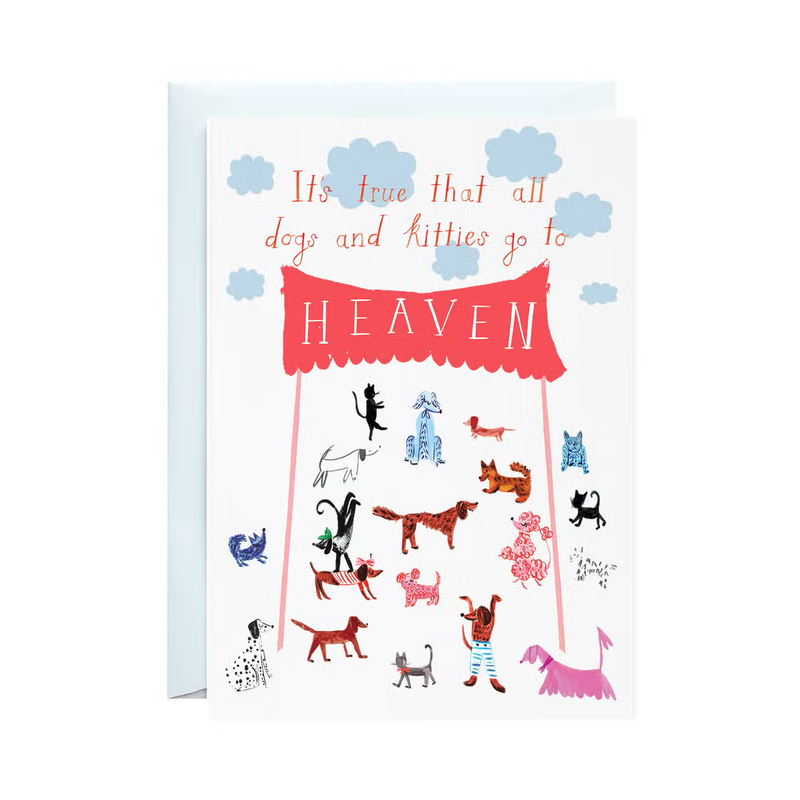 'Doggies in Heaven' Sympathy Card