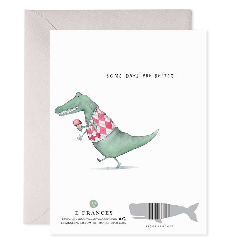 'Alligator Hard Day' Card