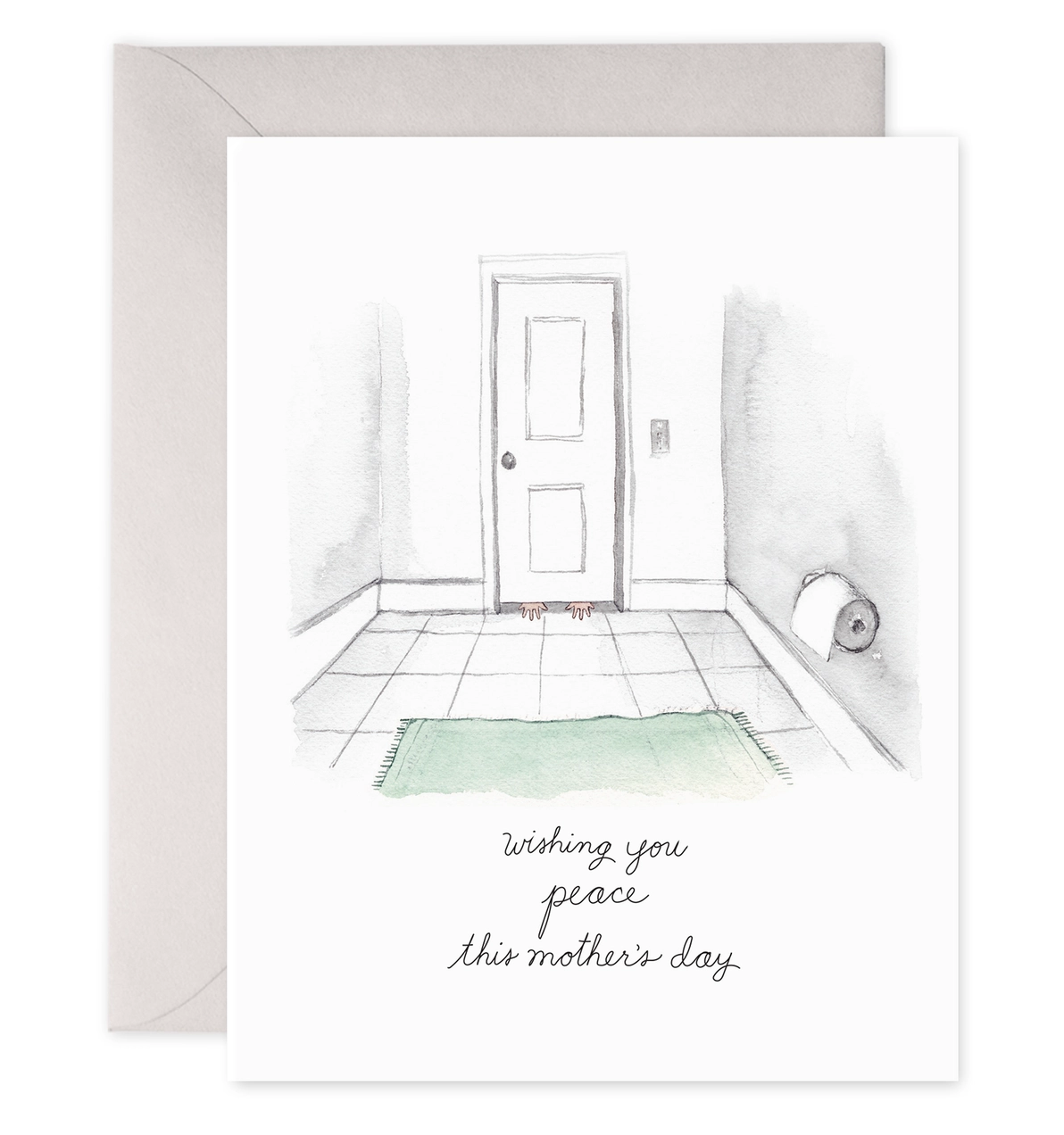 'Bathroom Peace' Card