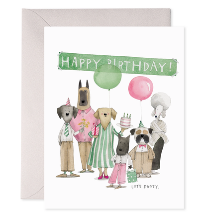 'Dog Party Birthday' Card