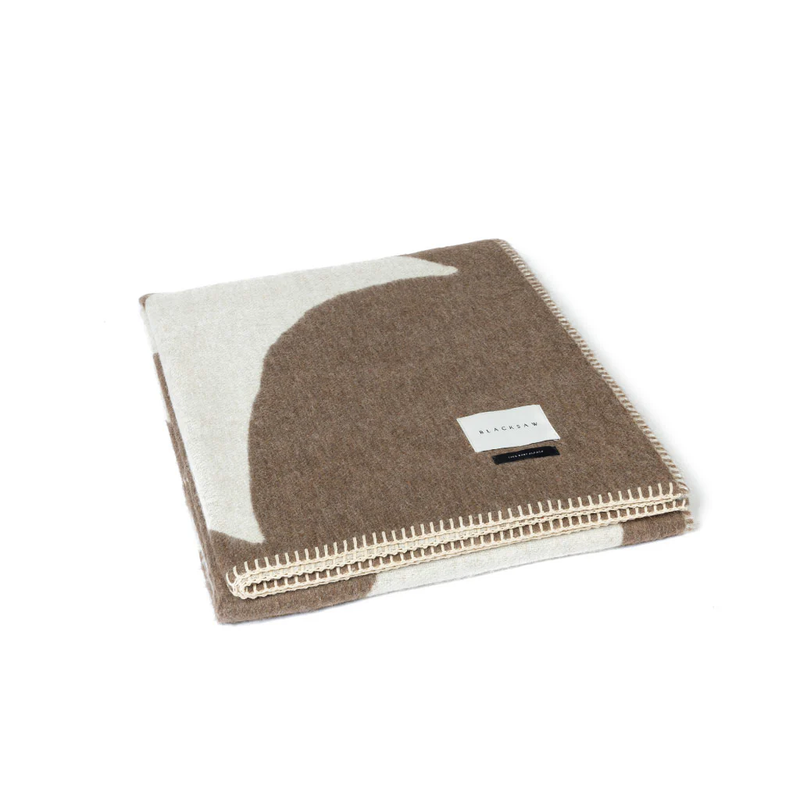 Blacksaw Elder Reversible Throw: Zero Dye – Cacao/Ivory