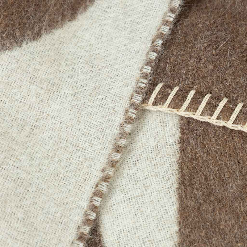 Blacksaw Elder Reversible Throw: Zero Dye – Cacao/Ivory