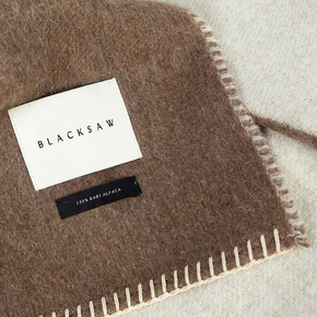 Blacksaw Elder Reversible Throw: Zero Dye – Cacao/Ivory