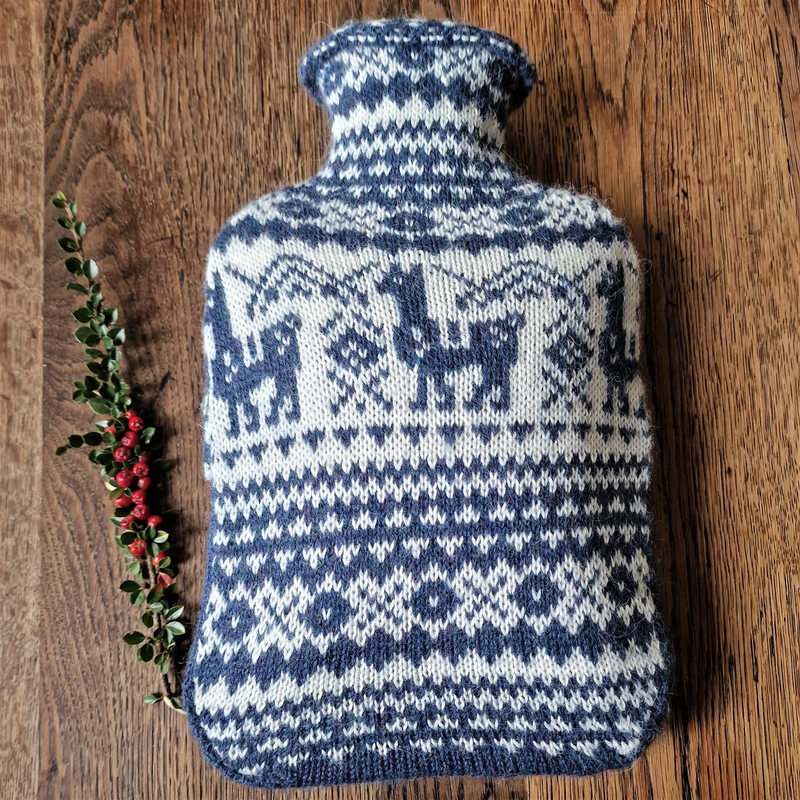 Samantha Holmes Alpaca Fair Isle Hot Water Bottle