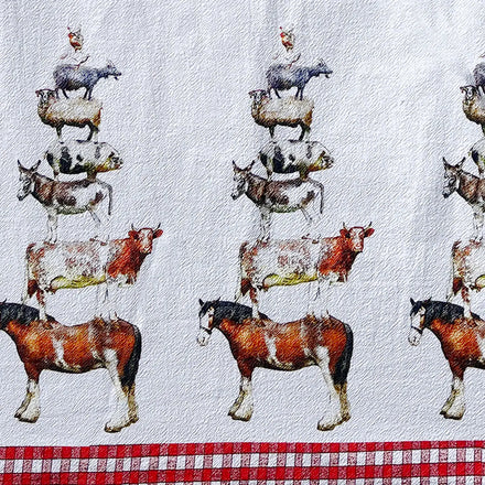 Farm Animal Stack Tea Towel