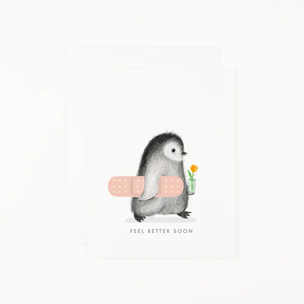 'Feel Better Penguin' Card