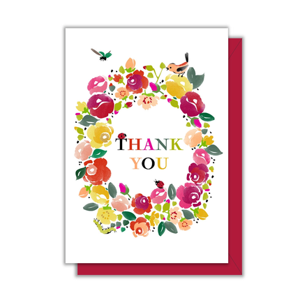 'Floral Thank You' Mini Enclosure Card