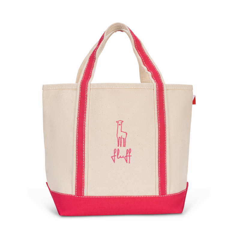 canvas travel tote bag Fluff Alpaca Canvas Mini Tote Bag