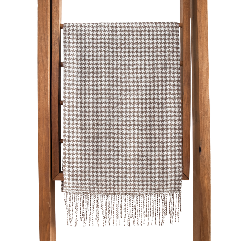 Houndstooth Baby Alpaca Scarf