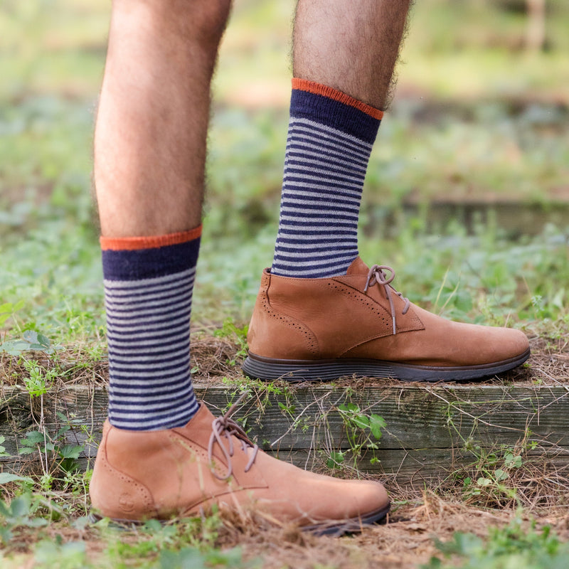Striped Alpaca Dress Socks