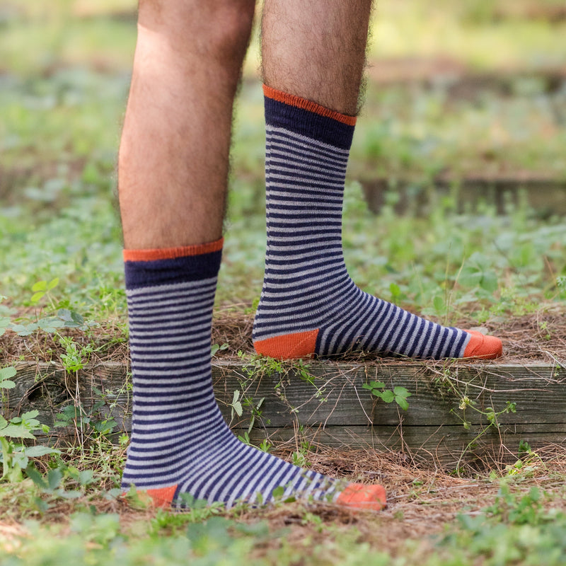 Striped Alpaca Dress Socks