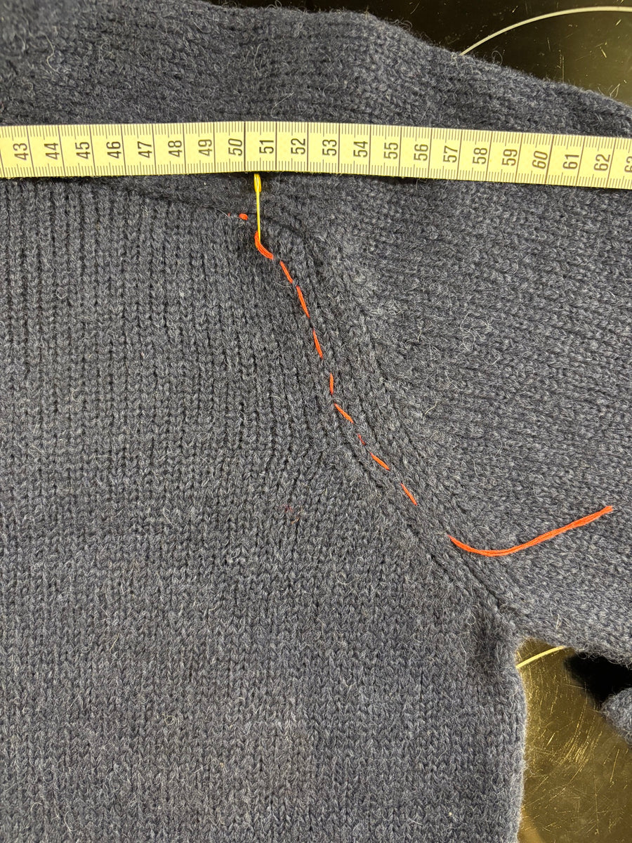 Lenox Crewneck sweater sample being measured