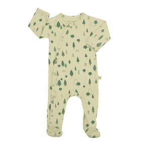 Red Caribou Babies Footed Jumpsuit