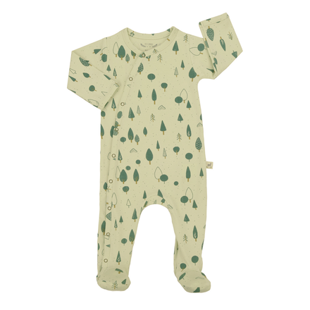 Red Caribou Babies Footed Jumpsuit