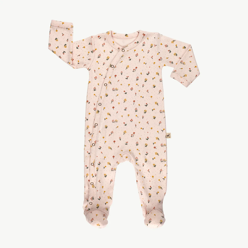 Red Caribou Babies Footed Jumpsuit