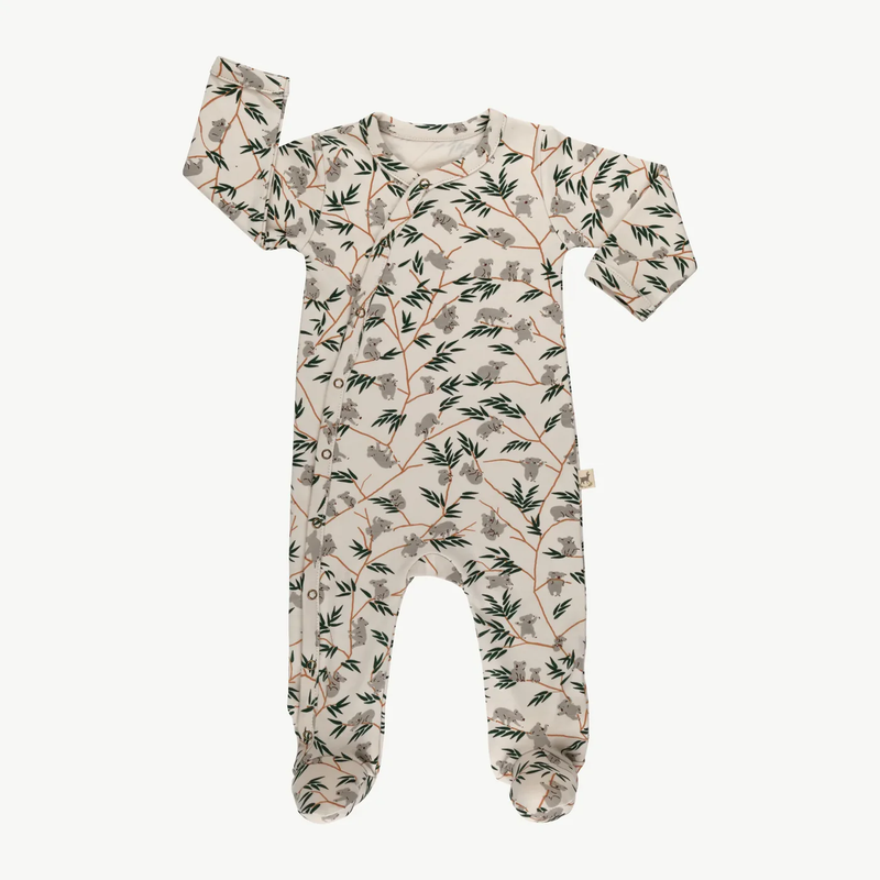 Red Caribou Babies Footed Jumpsuit