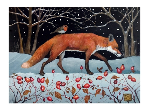 'Fox in the Snow' Card