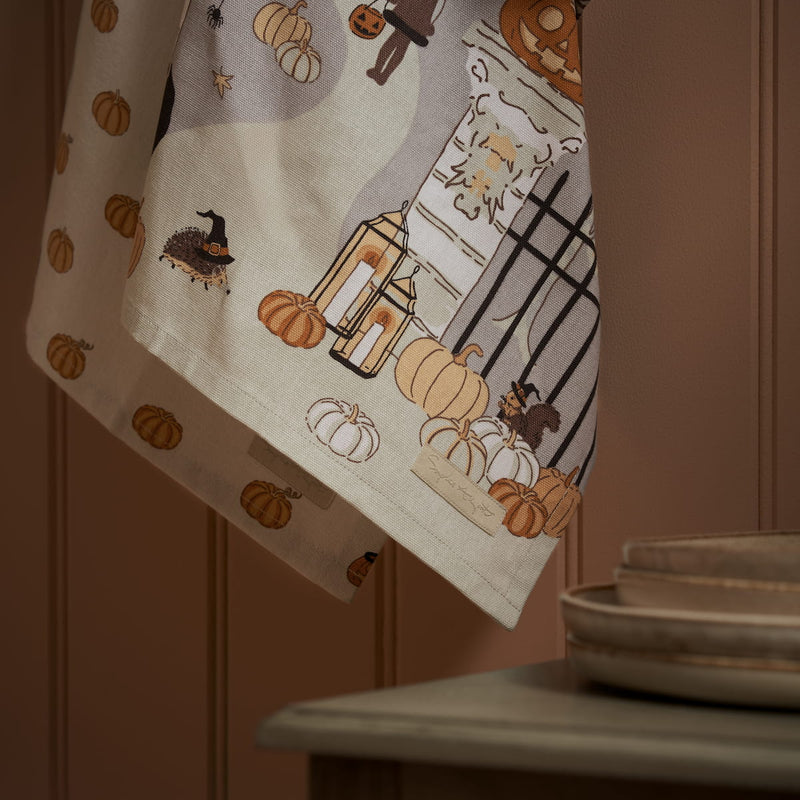 Sophie Allport Trick or Treat Scene Tea Towel