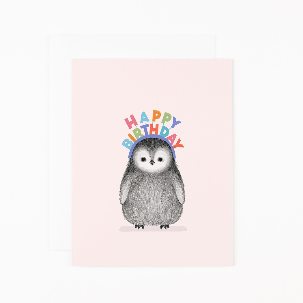 'Happy Birthday Penguin' Birthday Card