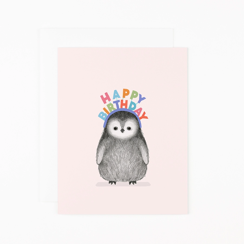 'Happy Birthday Penguin' Birthday Card