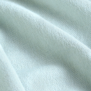 Close-up of light blue baby blanket