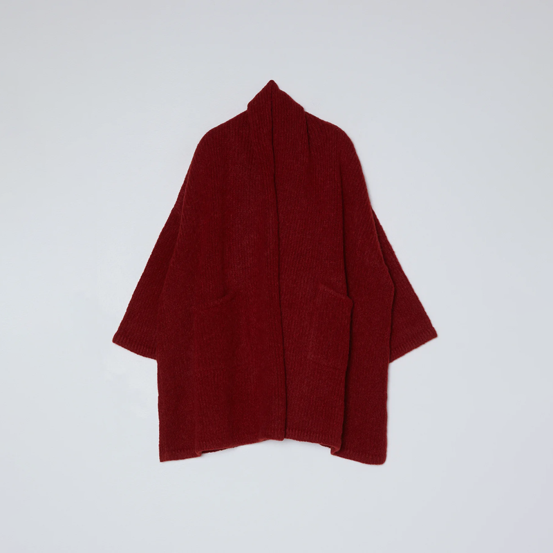 Red sweater on a white background