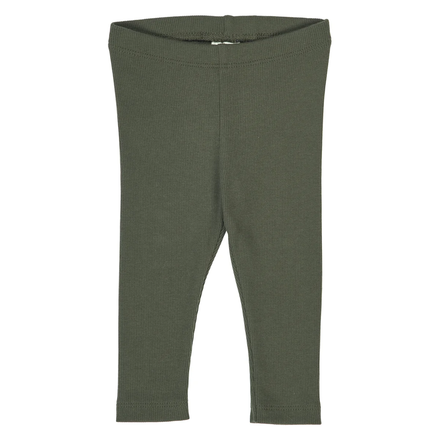 Green ribbed leggings on a white background