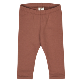 Brown baby leggings on a white background
