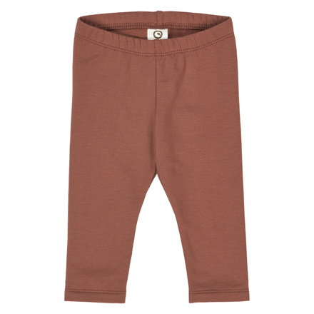 Brown baby leggings on a white background