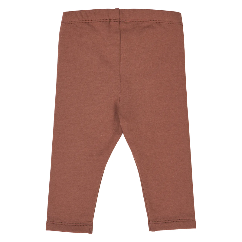 Brown baby leggings on a white background