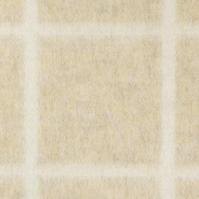 Close-up of a beige and white checkered blanket pattern