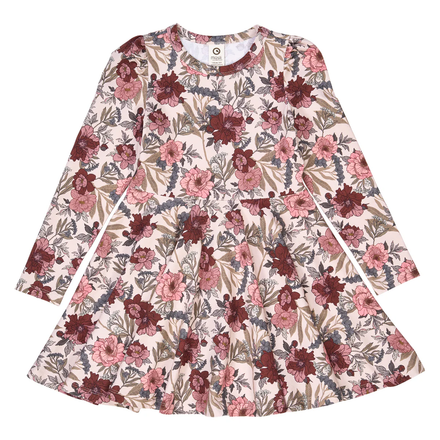 Floral patterned dress on a white background