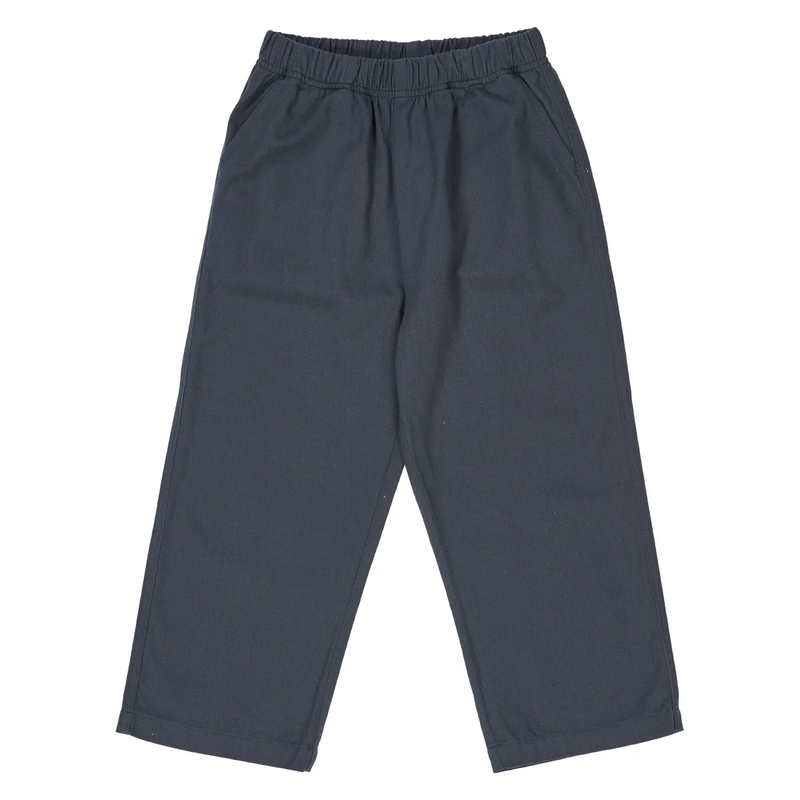 Navy blue pants on a white background