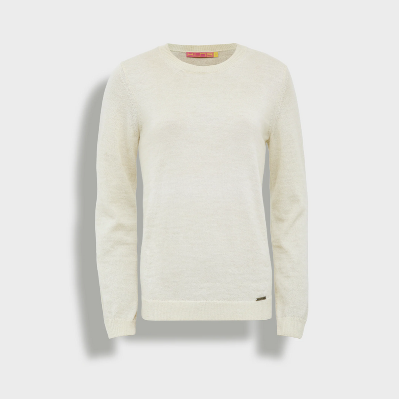 White sweater on a light gray background