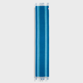 Blue striped scarf on a white background