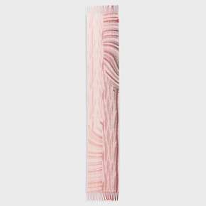 Pink scarf on a light gray background