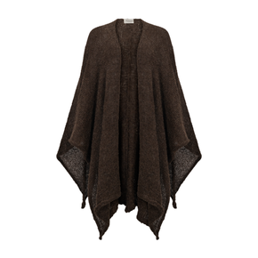 Brown poncho on a white background
