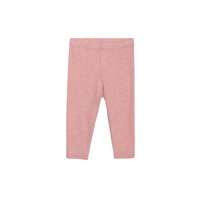 Pink baby leggings on a white background