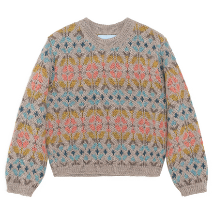Patterned sweater on a white background