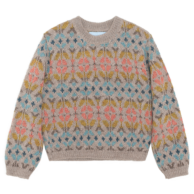 Patterned sweater on a white background