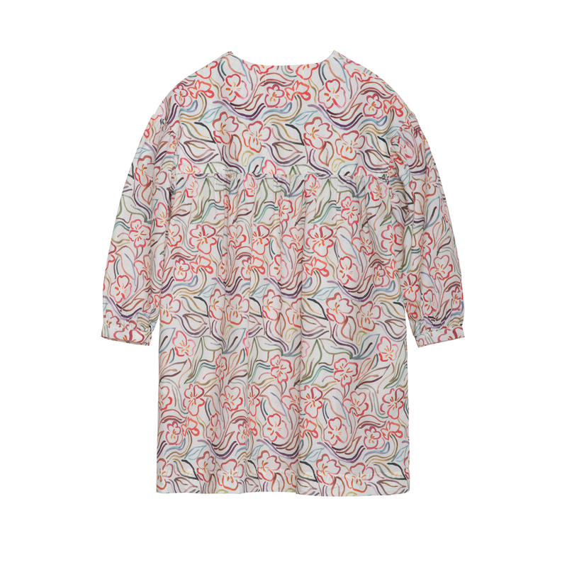 Floral patterned dress on a white background