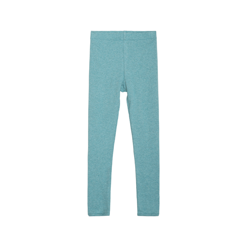 Teal leggings on a white background